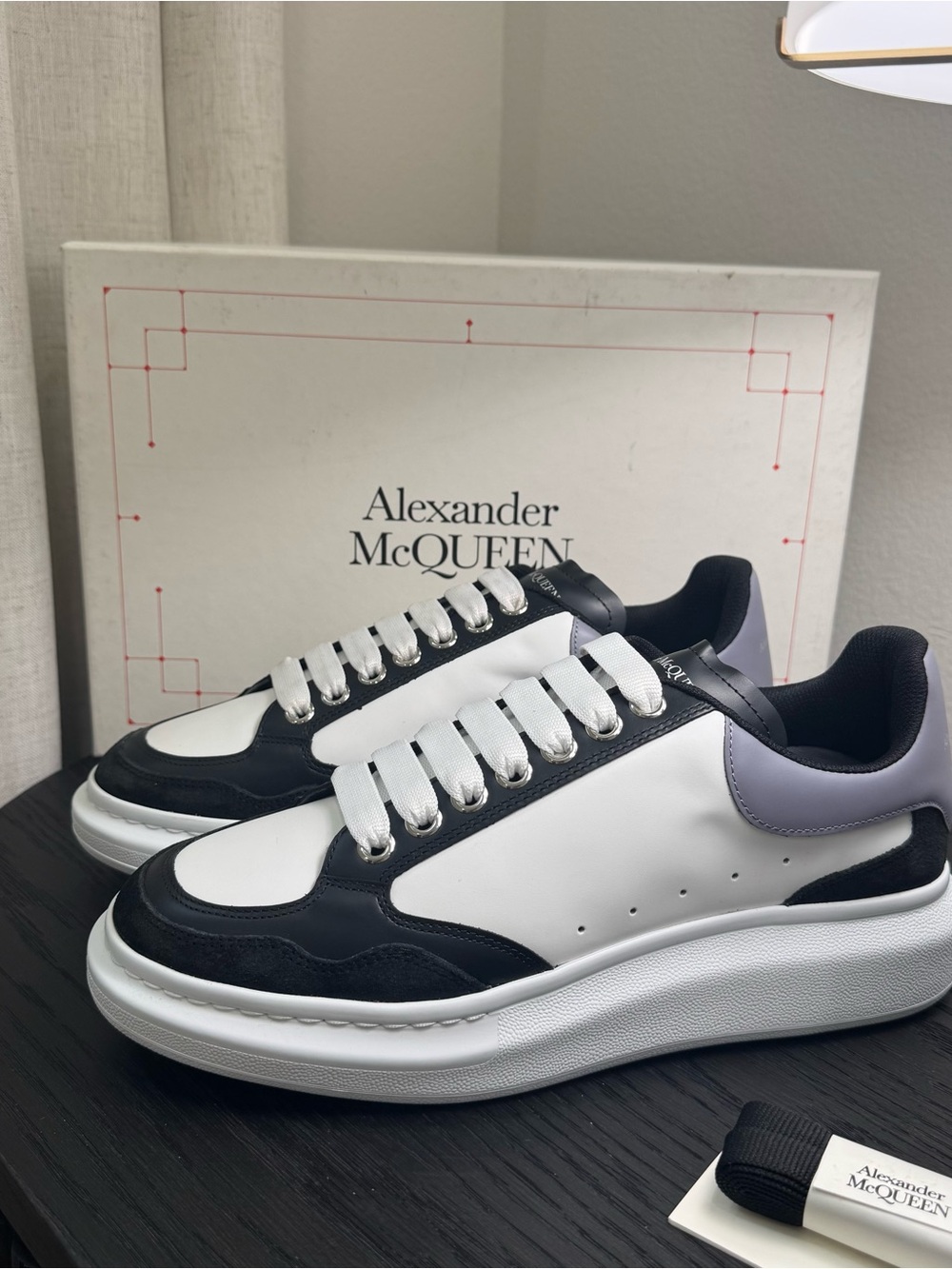 Alexander Mcqueen Oversized Platform Sneakers Black/White 42
